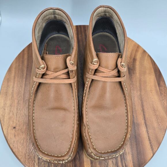 Clarks Stinson Hi Boots Mens 10 M Brown Leather Casual Chukka Moccasins Shoes main image 3